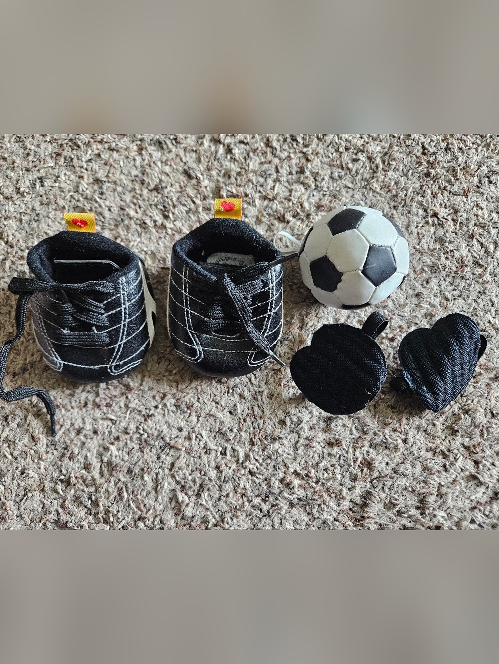 Build A Bear Soccer Accesory Set With Ball And Shin Guards